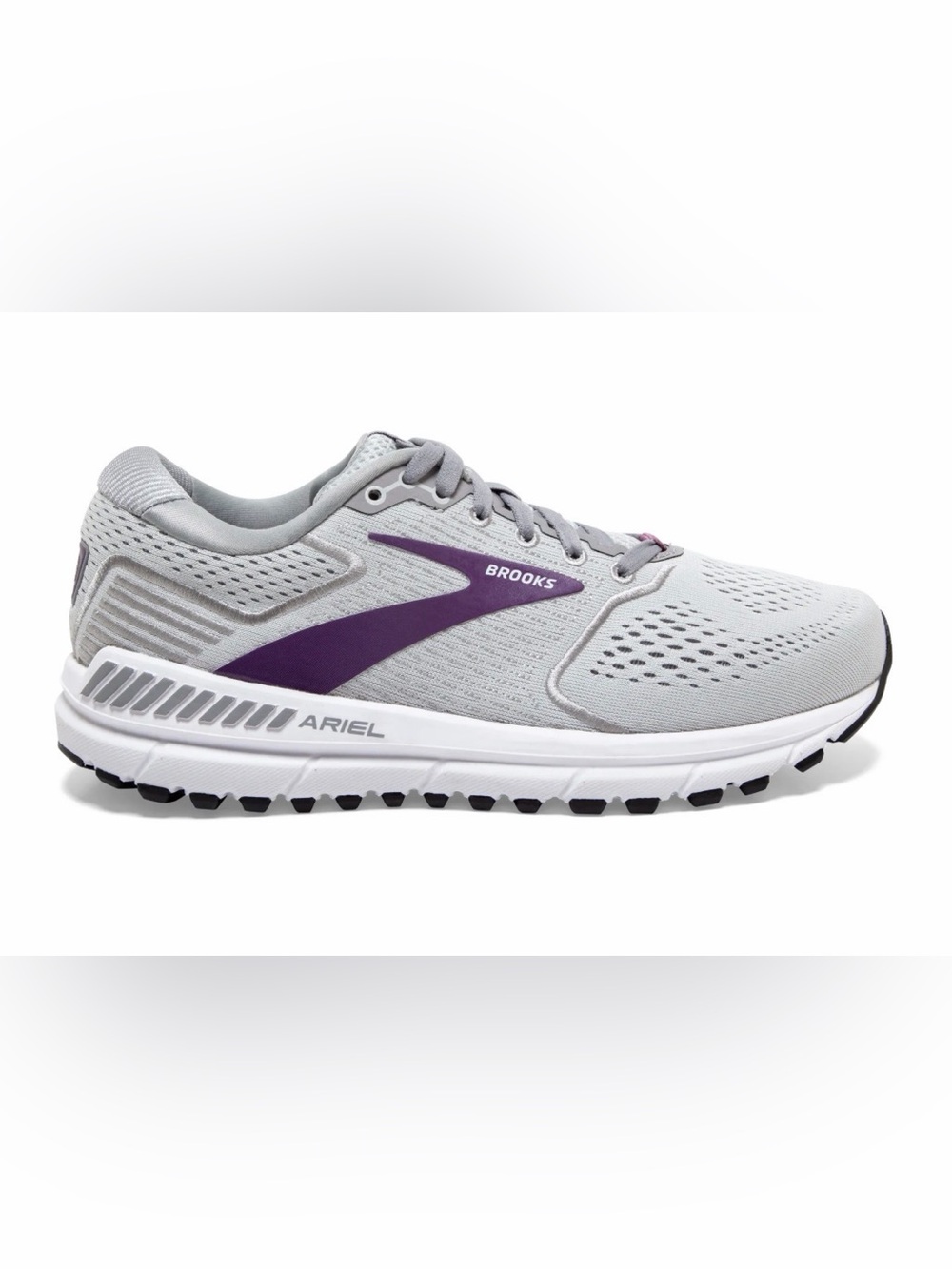 Brooks Women's Ariel 20  Gray and Purple Running Sneakers Size 10.5 Wide (D)